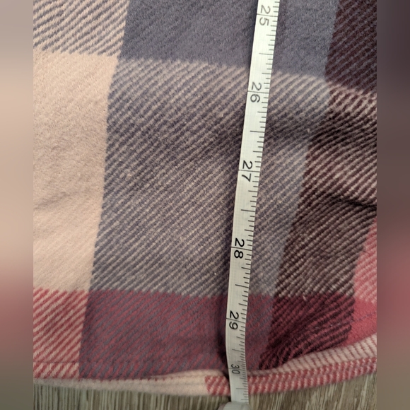 4/$30 Maurices Pink & Purple Flannel Shirt Jacket Shacket #152 - Picture 5 of 6
